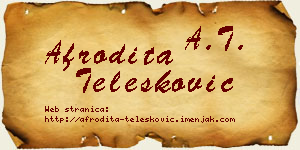 Afrodita Telesković vizit kartica